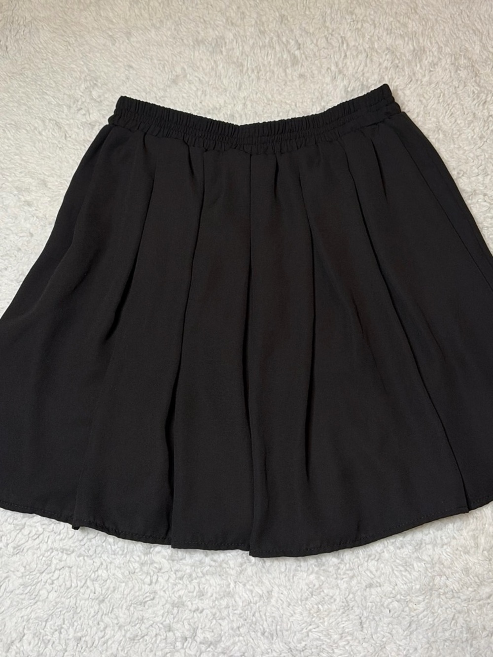 Brandy Melville Black Pleated A-Line Skirt